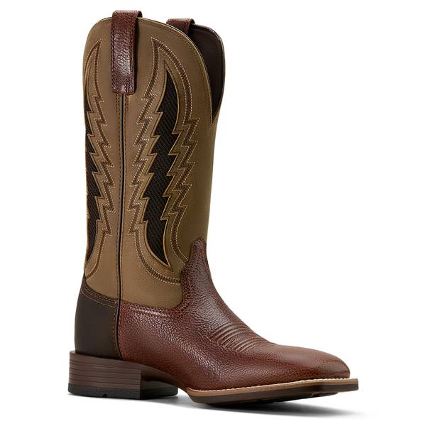 ARIAT Men's Dakota VentTEK Cowboy Boots with Wide Square Toe and Full-Grain Leather