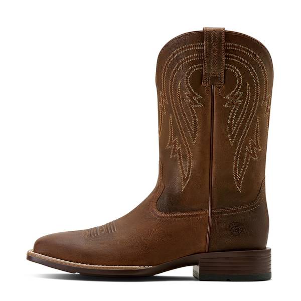 ARIAT Men's Plano Wide Square Toe Cowboy Boots Full-Grain Leather 11-In Shaft