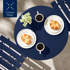 Best Choice Products 3-Piece Small Bistro Set, Folding Patio Furniture Set of 2 Chairs and Table - Black