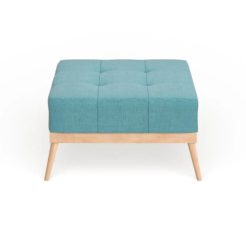 Christopher Knight Home Carson Lund Mid-Century Tufted Fabric Square Ottoman