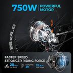 Outdoor electric bike with 48V / 15Ah lithium battery