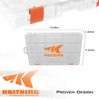 KastKing Utility Tackle Boxes | Black / 2 / 3700 (14 x 8.25 x 1.75)