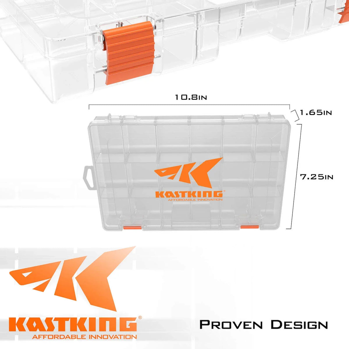 KastKing Utility Tackle Boxes | Black / 2 / 3700 (14 x 8.25 x 1.75)