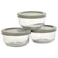 Pyrex 1 Cup Round Food Storage Container Set - Gray