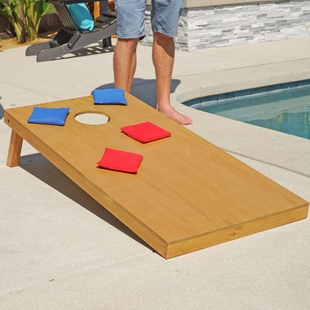 Canvas Cornhole Bean Bag, 8-pk | Red Blue
