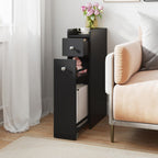 Tangkula Small Bathroom Storage Cabinet 4-Tier with Slide Out Drawers on Casters