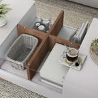 Angelic Contemporary Storage Coffee Table with Glass Insert by Furniture of America