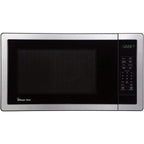 Magic Chef 1.6 Cu. ft. 1100W Countertop Microwave Oven with Push-Button Door in Black, New
