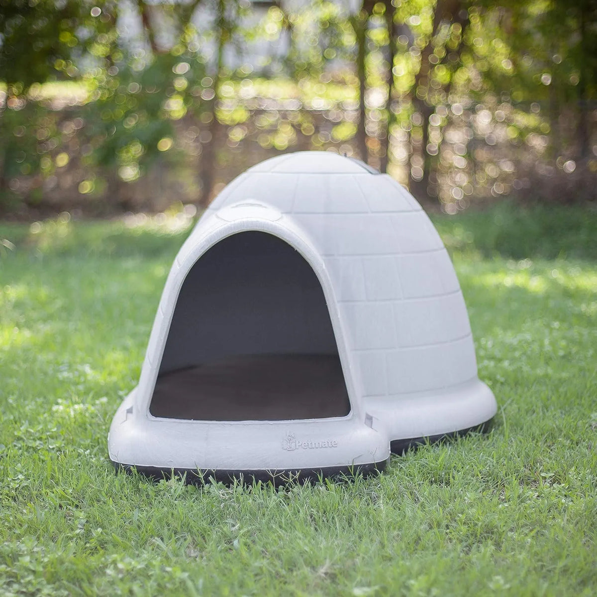 Petmate Indigo Dog House (Igloo Dog House. Made in USA with 90% Recycled Materials. All-Weather Protection Pet