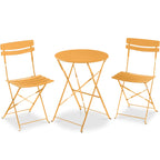 Best Choice Products 3-Piece Small Bistro Set, Folding Patio Furniture Set of 2 Chairs and Table - Black
