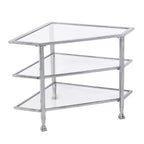 SEI Furniture Jensen Metal Corner TV Stand for Screens up to 33.25 inches