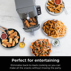 Ninja Doublestack XL 2 - Basket Air Fryer, Doublestack Technology Cooks 4 Foods at Once, Space Saving Design, 10 QT, 4 - in - 1, Smart Finish & Match Cook, SL400