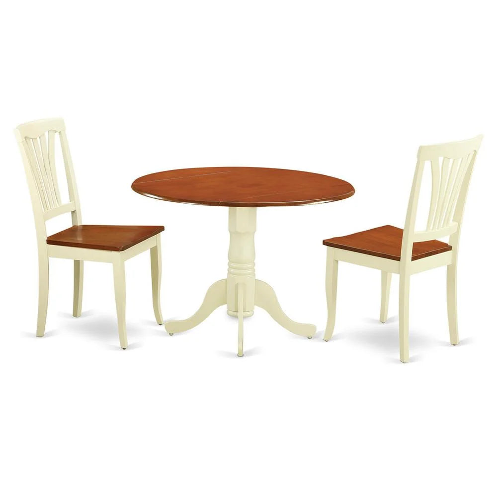 East West Furniture 3 Pc Kitchen nook Dining set-Kitchen Table and 2 Kitchen Chairs