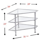 SEI Furniture Jensen Metal Corner TV Stand for Screens up to 33.25 inches