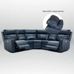 104" 3-Color Genuine Leather Power Reclining Sectional Sofa with Zero Gravity Feature, USB & USB-C Ports, and 2 Stationary Armless Chairs