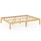 Costway 14-Inch Wooden Platform Bed Frame for Twin, Full, and Queen Sizes with Rubber Support