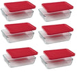 Pyrex 3cup Rectangle Food Storage Container Value Pack of 6 Containers