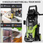 FOTING Electric Pressure Washer, 4500 PSI 3.2 GPM Power Washer with 4 Quick Connect Nozzles, High Pressure Cleaning Machine with Foam Cannon for Cars/Fences/Driveways/Patios/Home Cleaning