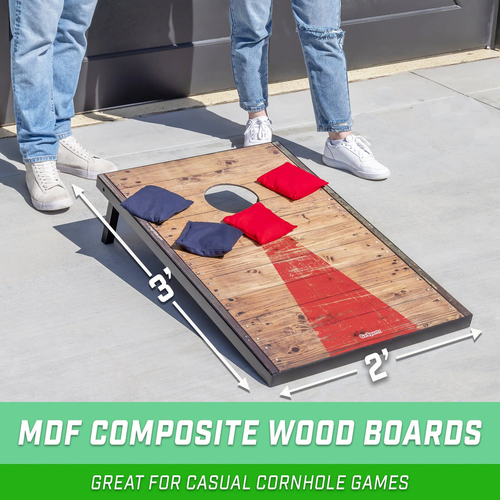 3' x 2' Portable Cornhole Set | Steel MDF