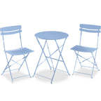 Best Choice Products 3-Piece Small Bistro Set, Folding Patio Furniture Set of 2 Chairs and Table - Black