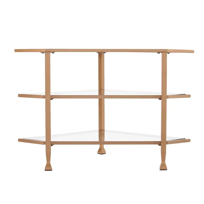 SEI Furniture Jensen Metal Corner TV Stand for Screens up to 33.25 inches