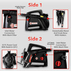 Electric Pressure Washer 2.0, Powerful 1.4 GPM 2000 PSI Car Pressure Washer Sprayer, Snub Nose & Tip Attachment, Use,Car Soap, Patio Boat RV Motorcycle Car Garage Deck Adam's Polishes