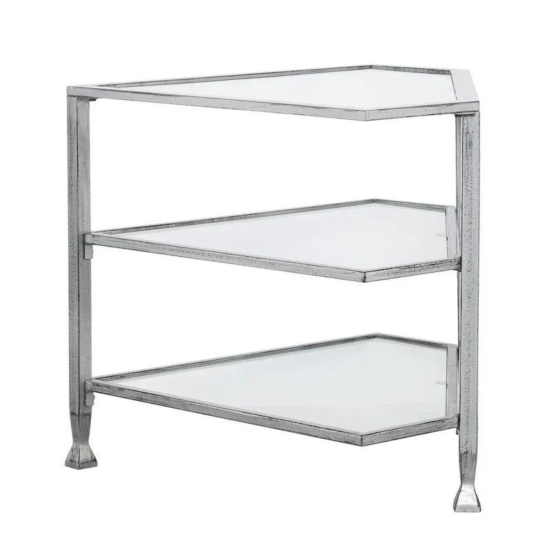 SEI Furniture Jensen Metal Corner TV Stand for Screens up to 33.25 inches