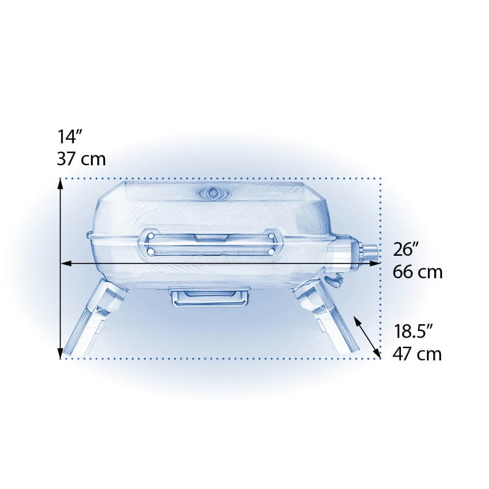 Napoleon Travelq 240 1 - Burner Portable Propane Gas Grill in Blue