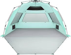 Large Pop Up Beach Tent Sun Shelter for 5-6 Person Portable Sun Shade Instant Tent