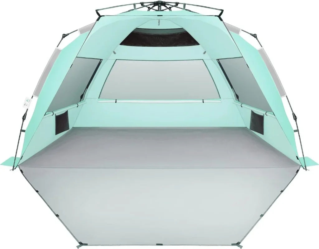 Large Pop Up Beach Tent Sun Shelter for 5-6 Person Portable Sun Shade Instant Tent