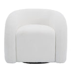 360 Swivel Accent Chair for Living Room, Boucle Barrel Armchair Single Sofa Chair Reading Chair, Sage Green