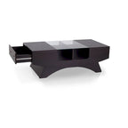 Angelic Contemporary Storage Coffee Table with Glass Insert by Furniture of America