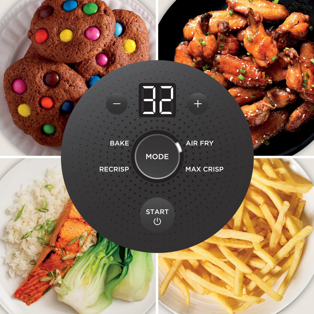 Ninja Crispi 4 - in - 1 Portable Glass Air Fryer Cooking System, 4 - Qt & 6 - Cup Containers, Cyberspace