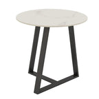 iNSPIRE Q Modern Jurmala Glossy Sintered Stone Tables with Grey Metal Base