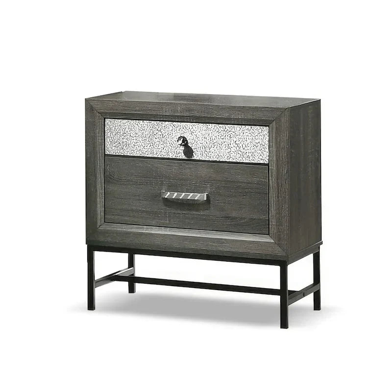 Contemporary Grey 6-Piece Platform Bedroom Set by Furniture of America - Heinisk Collection