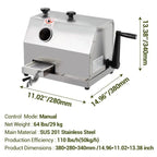 Manual Sugar Cane Juicer Machine, Sugar Cane Press with 3 Stainless Steel Drums and 2.4-INCH Large Inlet, Sugarcane Juice Machine with…
