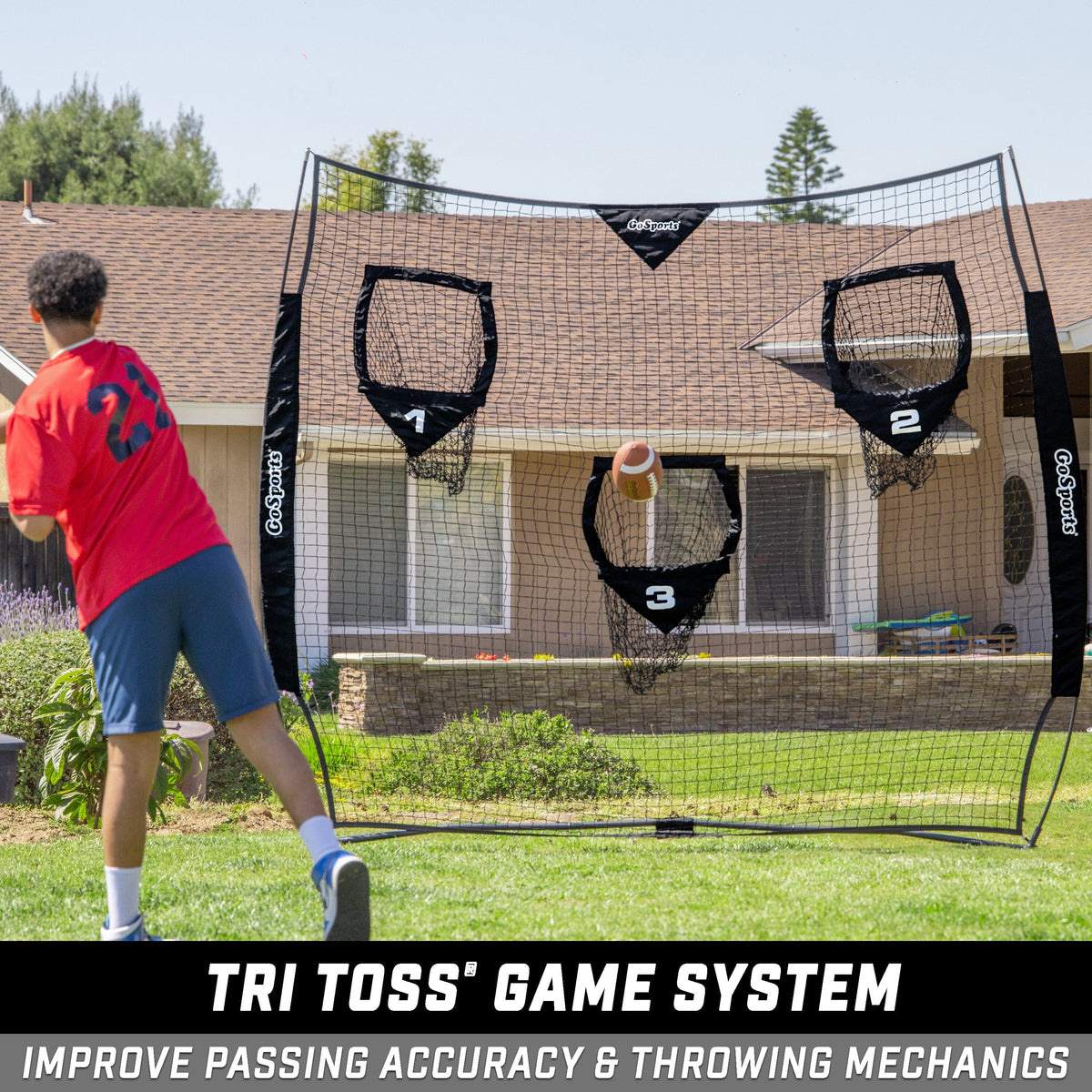 8' x 8' QB Training Throwing Net | Black