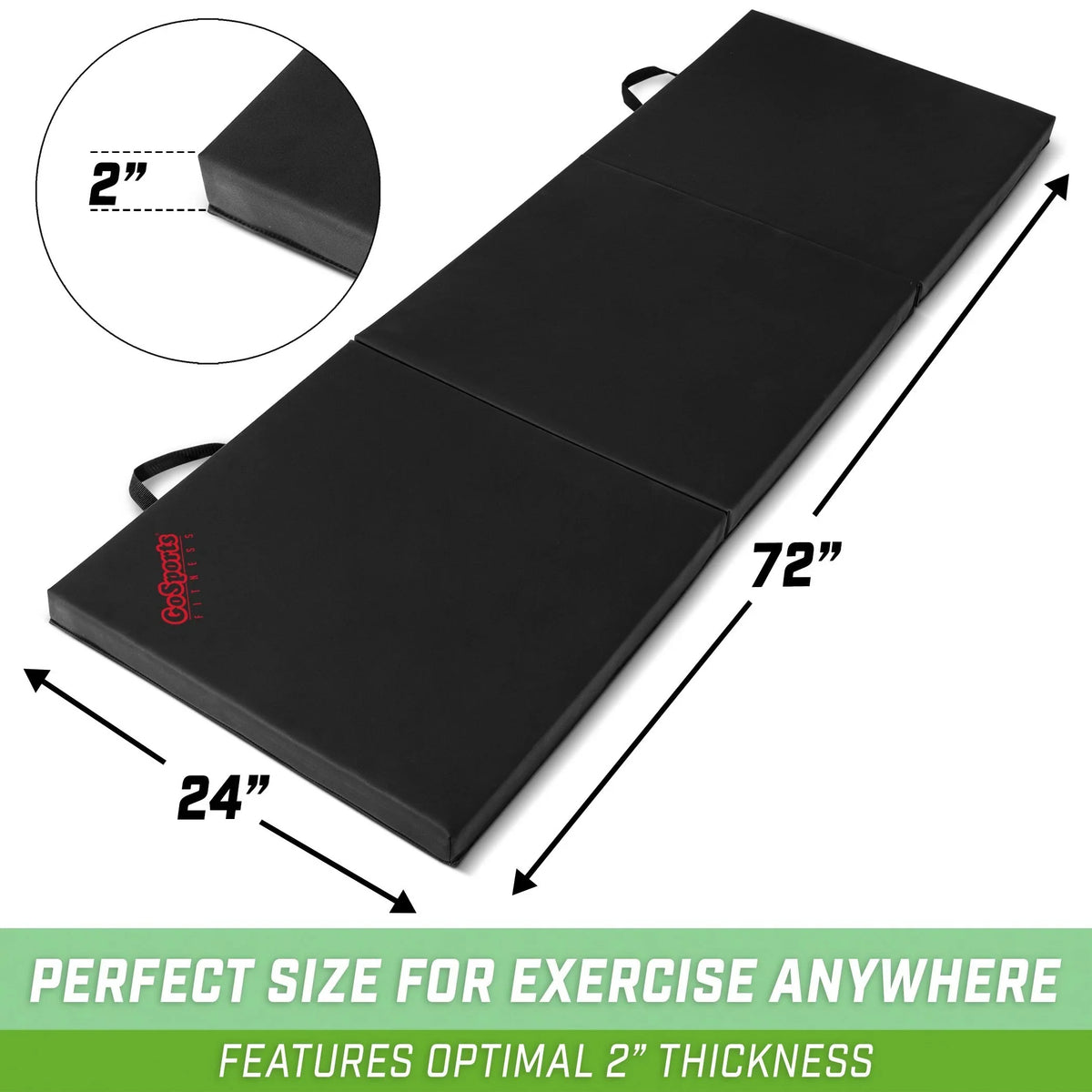 6' x 2' Tri-Fold Exercise Mat