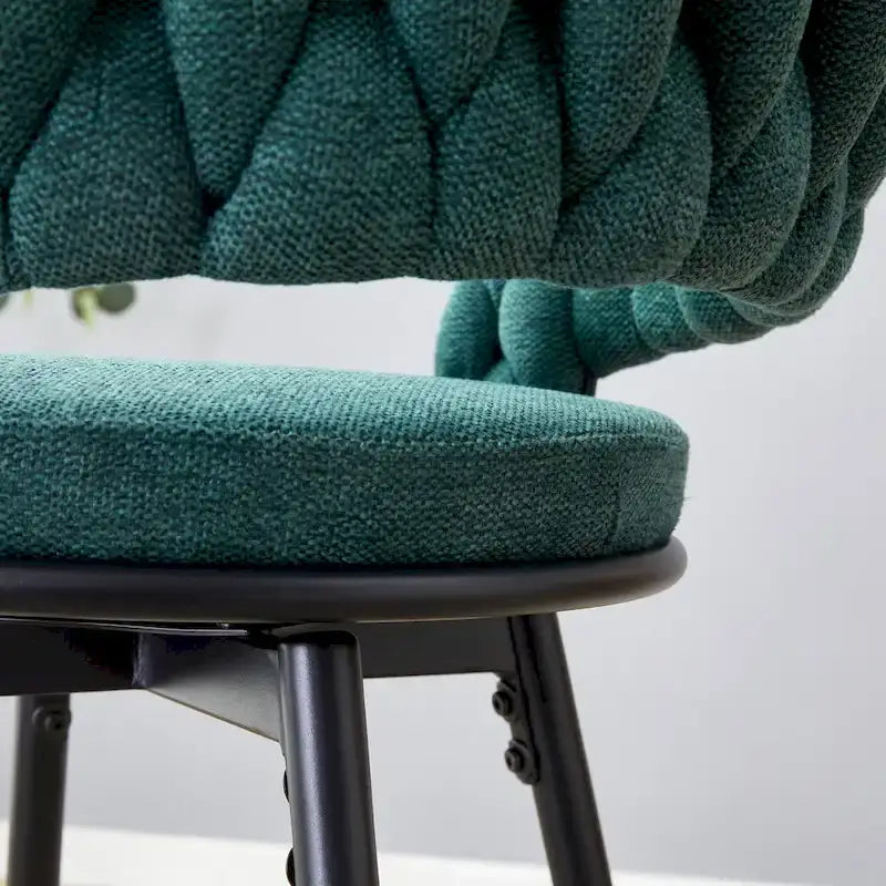 Pair of Swivel Bar Stools with Comfortable Linen Cushions - Counter Height Seating for Kitchen Islands, Dining Areas, or Pubs
