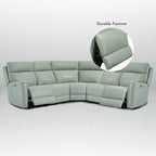 104" 3-Color Genuine Leather Power Reclining Sectional Sofa with Zero Gravity Feature, USB & USB-C Ports, and 2 Stationary Armless Chairs