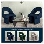 Modern Elegant Boucle Upholstered Accent Chair with MDF Wood Frame for Home Office, Living Room, and Bedroom