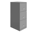 Space Solutions 18" Deep 3 Drawer Smart Letter Width Vertical File Cabinet, Navy