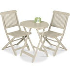 Best Choice Products 3-Piece Acacia Wood Bistro Set, Folding Patio Furniture w/ 2 Chairs, Table - Natural
