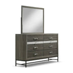 Contemporary Grey 6-Piece Platform Bedroom Set by Furniture of America - Heinisk Collection