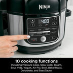 Ninja® Foodi® 10 in 1 6.5 Quart Pro Pressure Cooker Air Fryer Multicooker, Stainless, OS300: Home & Kitchen