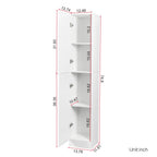 Slim Tall Storage Cabinet, Pantry Cabinet with Doors Shelves Small Space for Kitchen Living Room Bathroom