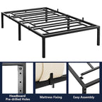 Sturdy Metal Platform Bed Frame - No Box Spring Required