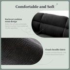 110-Inch L-Shaped 5-Seater Sectional Sofa with Removable Ottoman, Cloud Chenille Fabric, and 5 Cushions