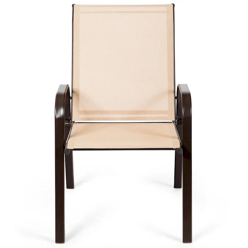 Costway Set of 4 Patio Chairs with Armrests for Garden and Deck - View Details