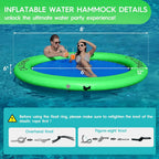 Round Floating Ring Hammock - Heavy Duty Inflatable Raft